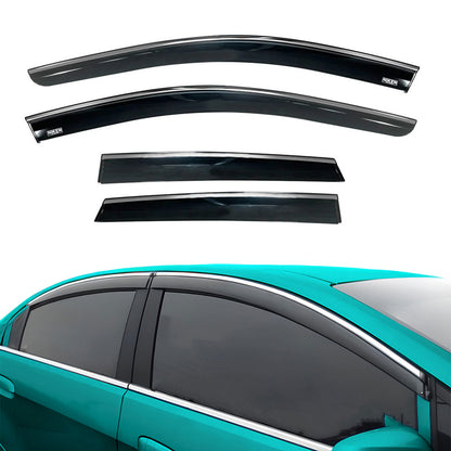 Chrome Car Wind Deflector Set for Vw Taigo 2021 Onwards - Rain Guard 4 pcs