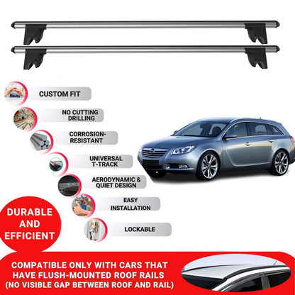 Premium Roof Bars for Opel InsigniaSw 2008-2017 Roof Rack Cross Bars 2 Pcs Grey