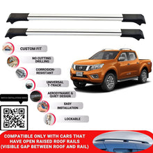 Roof Rack Cross Bars for Nissan Navara 2015+ Lockable Roof Bars 2 Pcs Grey