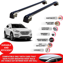 Roof Bars Rack for Hyundai Tucson (LM) 2013-2021 Lockable Rail Carrier 2 Pcs Black