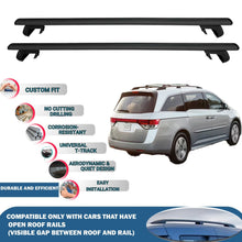 Roof Rack Cross Bars for Honda Odyssey Mpv 2011-2017 Rail Carrier for Roof Tents 2 Pcs Black