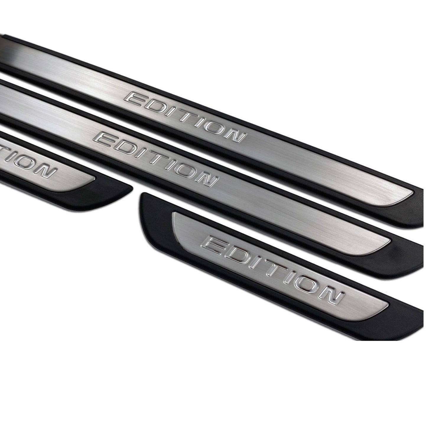 For Toyota Yaris Chrome Door Sill Trim Plate Covers Scratch Guard 4 Pcs