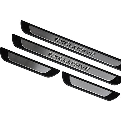 For Hyundai  I20 2009 +  Chrome Door Sill Trim Plate Covers Scratch Guard 4 Pcs