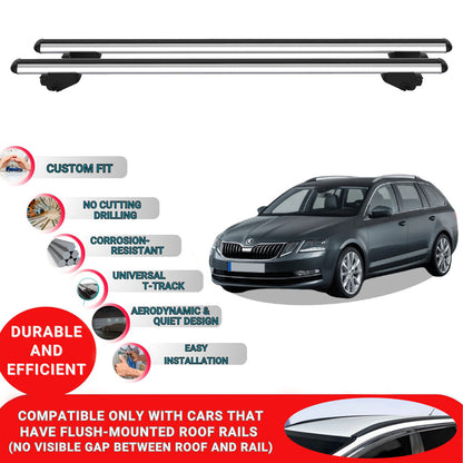 Roof Bars For Skoda Octavia NX 2019 Onwards Roof Rack Cross Bars 2 Pcs Grey