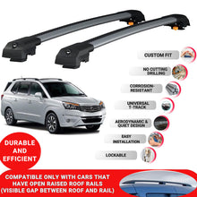 Roof Bar for Ssangyong Stavic 2013-2019 Lockable Roof Rack Cross Bars 2 Pcs Grey