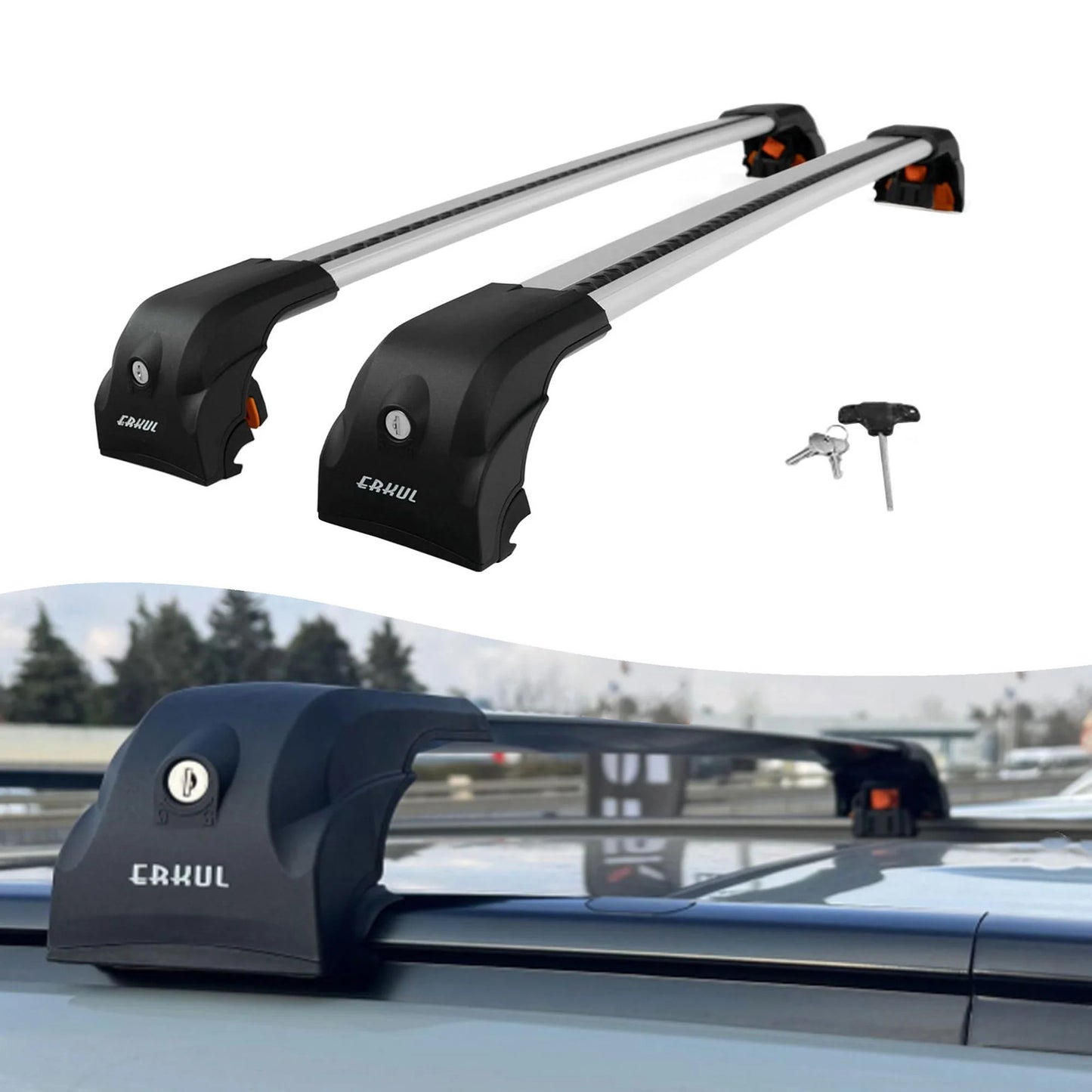 Premium Roof Bars For Lexus RX Series RX350L/450H/450Hl 2023+ Roof Rack Grey