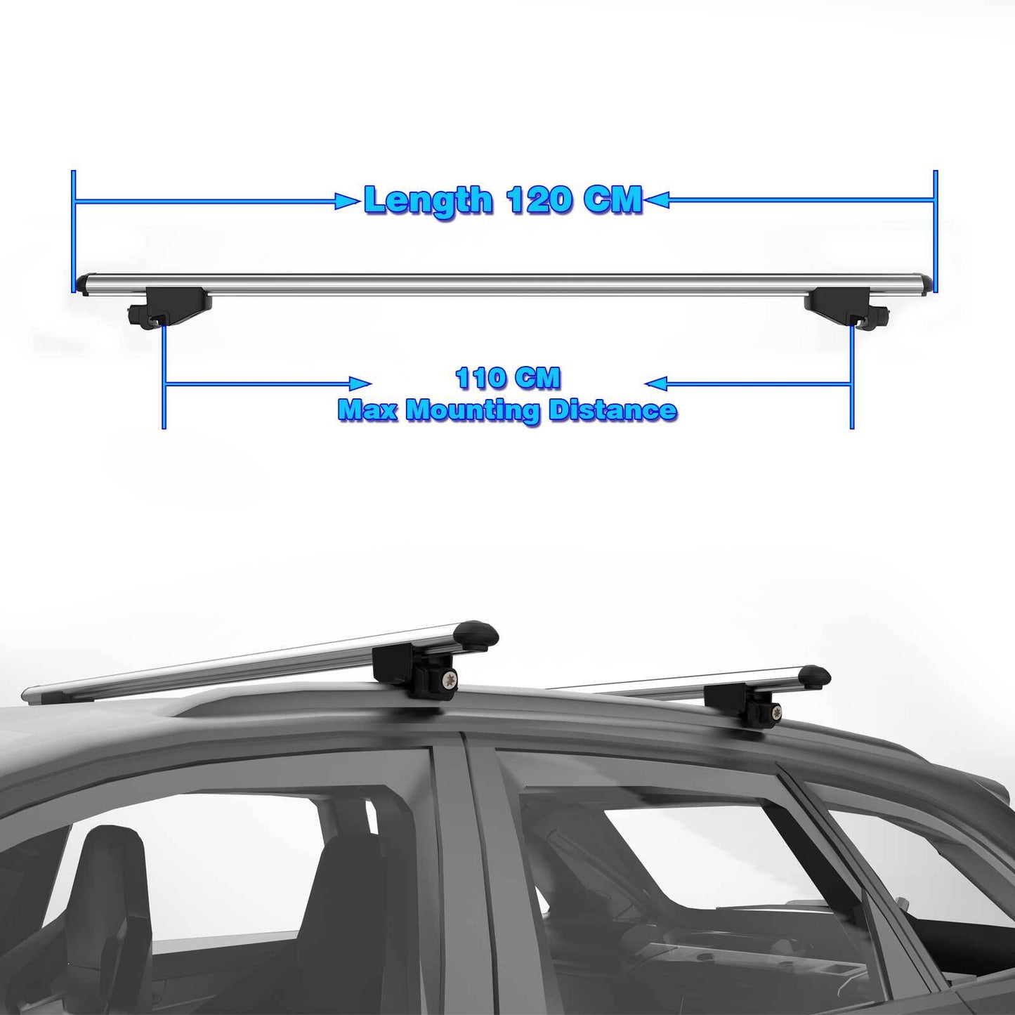 Roof Racks Cross Bars For Bmw 5 Series Estate/Touring G31 2017-2023 2 Pcs Grey