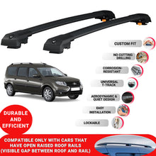 Roof Bar for Lada Largus 2021+ Lockable Roof Rack Cross Bars 2 Pcs Black