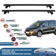 Roof Rack Cross Bars for Seat Arona 2017-2023 Rail Carrier for Roof Tents 2 Pcs Black