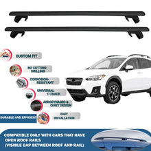 Roof Rack Cross Bars for Subaru Xv GT 2017-2022 Rail Carrier for Roof Tents 2 Pcs Black