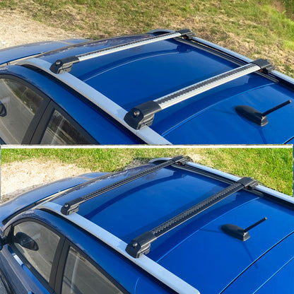Roof Bar for Volvo XC70 2001-2008 Lockable Roof Rack Cross Bars 2 Pcs Black