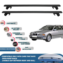 Roof Rack Cross Bars for BMW 5 Series E39 Touring 1997-2000 Rail Carrier for Roof Tents 2 Pcs Black