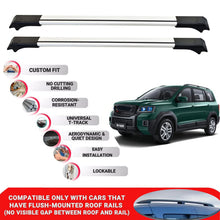 2X Car Roof Rack Cross Bars for Swm G03F 2018 Onwards Lockable Roof Bars Grey