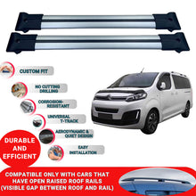 Roof Racks Cross Bars For Citroen Dispatch/Jumpy S.tourer 2017-2023 2 Pcs Grey