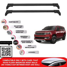 Roof Bars for Jeep Wagoneer 2022+ Lockable Roof Rack Cross Bars 2 Pcs Black