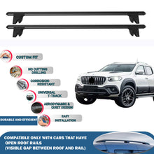 Lockable Roof Rack Cross Bars for Mercedes X-Class 2017-2020 | Heavy Duty Rail Carrier 2 Pcs Black