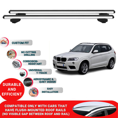 Roof Bars For Bmw X3 F25 2010-2017 Roof Rack Cross Bars 2 Pcs Grey
