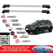 Roof Rack Cross Bars for Dacia Duster 2018-2024 Lockable Roof Bars 2 Pcs Grey