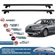Roof Rack Cross Bars for Citroen C-Crosser 2007-2013 Rail Carrier for Roof Tents 2 Pcs Black