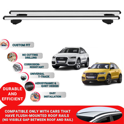 Roof Bars For Audi Q3 MK1 2011-2018 Roof Rack Cross Bars 2 Pcs Grey