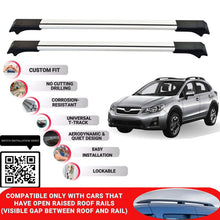 Roof Rack Cross Bars for Subaru Xv Crosstek 2013-2017 Lockable Roof Bars 2 Pcs Grey