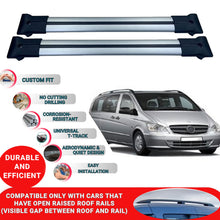 Roof Racks Cross Bars For Mercedes Viano 2003-2013 2 Pcs Grey