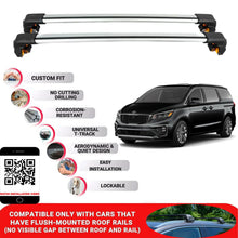 Premium Roof Bars For Kia Carnival 2015-2021 Secure Roof Rack Cross Bar 2 Pcss Secure Grey