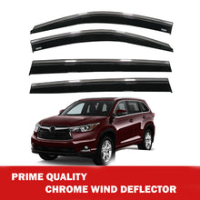 Chrome Window Wind Deflector for Toyota Highlander 2015+ Rain Guard Visors 4 pcs