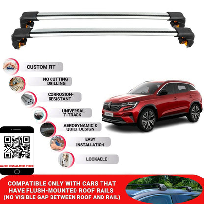 Premium Roof Bars For Renault Austral Suv 2023+ Secure Roof Rack Cross Bar 2 Pcss Grey