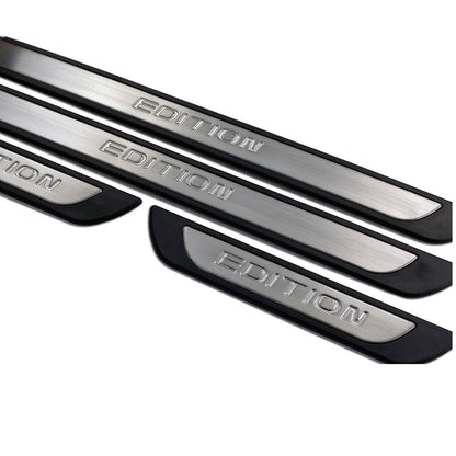 For Hyundai Tucson Chrome Door Sill Trim Plate Covers Scratch Guard 4 Pcs - Edition