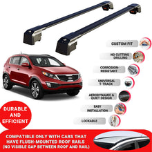 Roof Bars Rack for Kia Sportage (SL) 2010-2015 Lockable Rail Carrier 2 Pcs Black