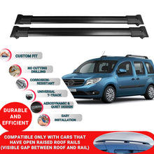 Roof Racks Cross Bars For Mercedes Citan 2013-2020 2 Pcs Black