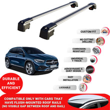 Roof Bars Rack for Mercedes-Benz Gla-Class H247 2020+ Lockable Rail Carrier 2 Pcs Grey
