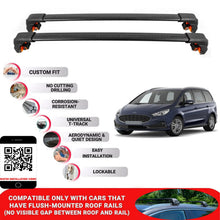 Premium Roof Bars For Ford Galaxy 2015-2023 Secure Roof Rack Cross Bar 2 Pcss Secure Black