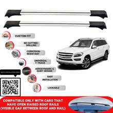 Roof Rack Cross Bars for Mercedes Gl X166 2013-2016 Lockable Roof Bars 2 Pcs Grey