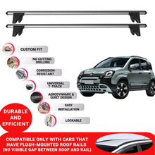 Premium Roof Bars for Fiat Panda Mk4 2012-2023 Lockable Roof Rack Cross Bars 2 Pcs Grey