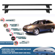 Lockable Roof Rack Cross Bars for Hyundai Ix55 Veracruz 2007-2015 | Heavy Duty Rail Carrier 2 Pcs Black