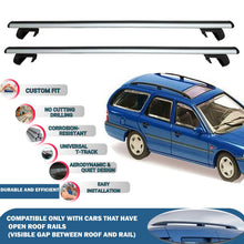 Roof Rack Cross Bars for Ford Mondeo Turnier/Estate 1993-2000 Rail Carrier for Roof Tents 2 Pcs Grey