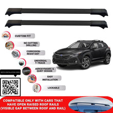 Roof Rack Cross Bars for Subaru Crosstrek 2023+ Lockable Roof Bars 2 Pcs Black