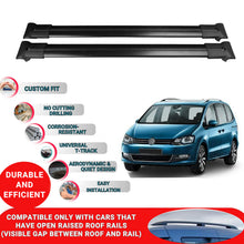 Roof Racks Cross Bars For Vw Sharan 2 2010-2022 2 Pcs Black