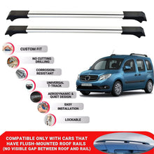 2X Car Roof Rack Cross Bars for Mercedes Citan 2012-2021 Lockable Roof Bars Grey
