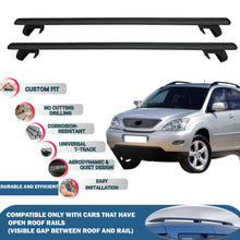 Roof Rack Cross Bars for Lexus Rx 2003-2009 Rail Carrier for Roof Tents 2 Pcs Black