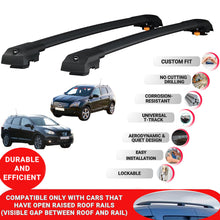 Roof Bar for Nissan Qashqai +2 J10 2008-2013 Lockable Roof Rack Cross Bars 2 Pcs Black