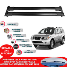 Roof Racks Cross Bars For Nissan Pathfinder R51 2005-2013 2 Pcs Black