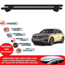 Roof Bars For Volkswagen Touareg 2018-2023 Roof Rack Cross Bars 2 Pcs Black