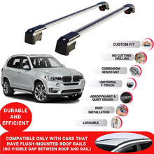 Roof Bars Rack for Bmw X5 F15/F85 2013–2018 Lockable Rail Carrier 2 Pcs Grey