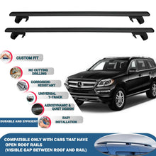 Roof Rack Cross Bars for Mercedes Benz Gl-Class X166 2013-2016 Rail Carrier for Roof Tents 2 Pcs Black