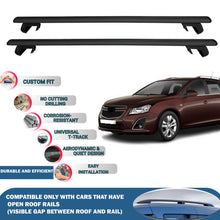 Roof Rack Cross Bars for Chevrolet Cruze Wagon 2012-2015 Rail Carrier for Roof Tents 2 Pcs Black