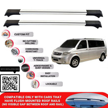Roof Rack Cross Bars for Vw Transporter(T5) 2003-2015 Lockable Roof Bars 2 Pcs Grey