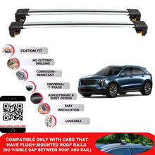 Premium Roof Bars For Cadillac Xt4 Suv 2018+ Secure Roof Rack Cross Bar 2 Pcss Grey